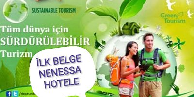 Nenessa Otel Sürdürülebilir Turizm Belgesi Aldı